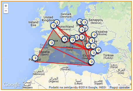 eTwinning map